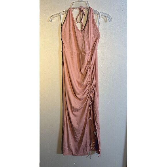 SHEIN Dress Womens Medium Backless‎ V Neck Slit Maxi Cocktail Party NWT - Picture 1 of 16
